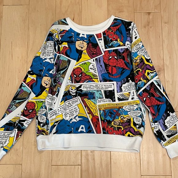 Marvel Comics Capt. America/Spiderman Sweatshirt - S - Picture 4 of 5